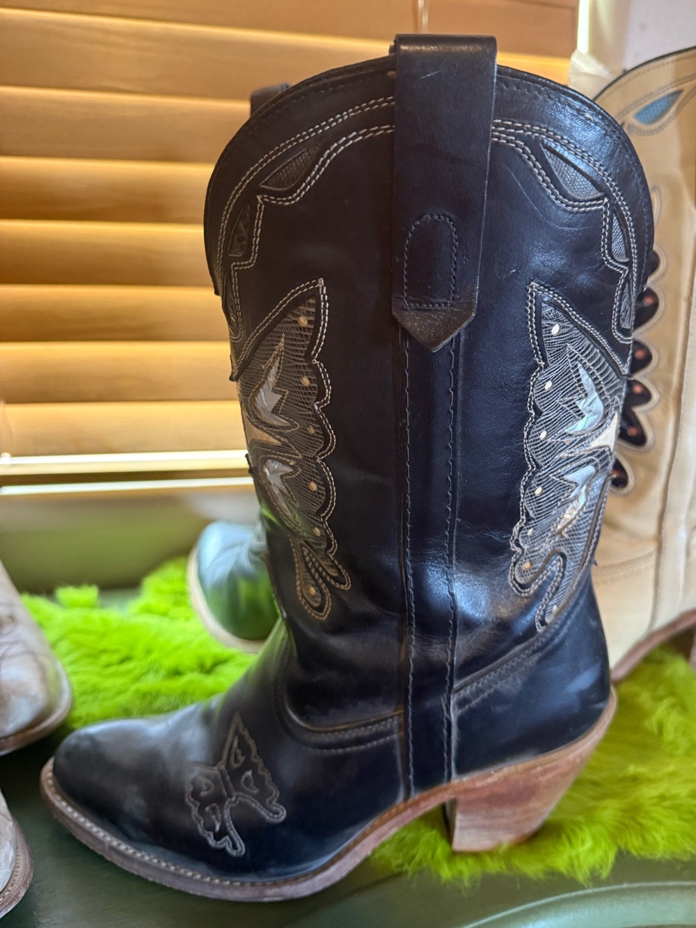 Vintage Miss Capezio Butterfly cowboy boots